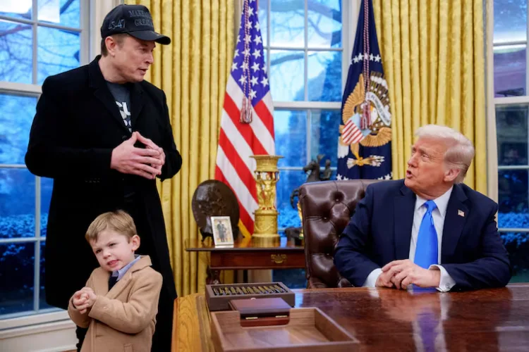 President Trump is joined by Tesla and SpaceX CEO Elon Musk