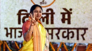 Rekha Gupta as the new Chief Minister of Delhi