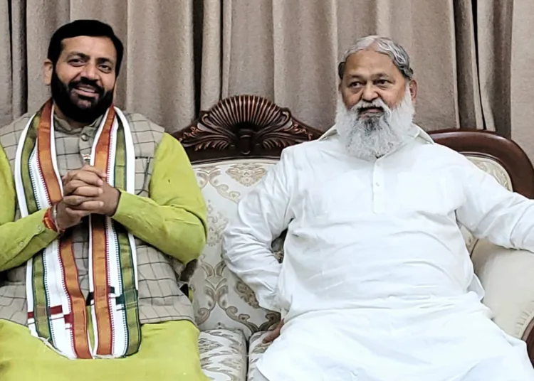 nayab singh saini changed ambala asp after anil vij anger