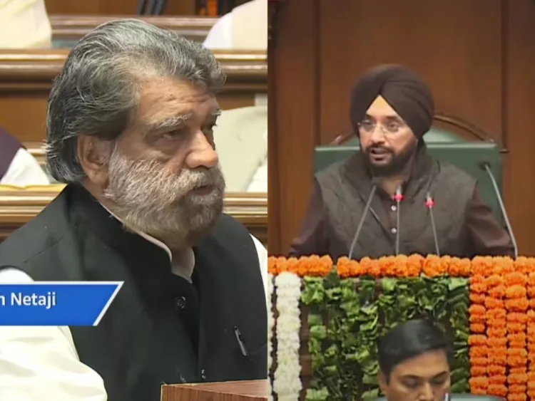 Delhi Assembly में AAP विधायक ने जोड़ दिया Caste का नाम, शपथ पर मचा बवाल! 1 ram singh netaji aap mla oath caste in name dispute