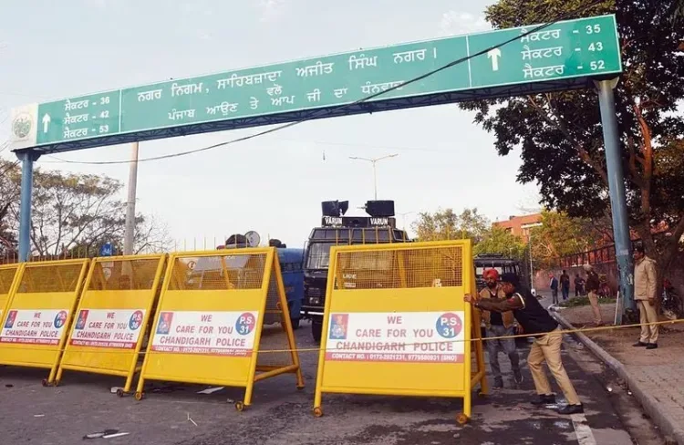 farmers stopped outside chandigarh anger against bhagwant mann govt
