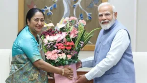Delhi CM Rekha Gupta meets PM Modi