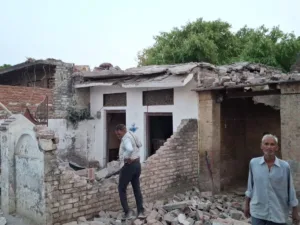 Explosion while making fireworks Badaun two storey