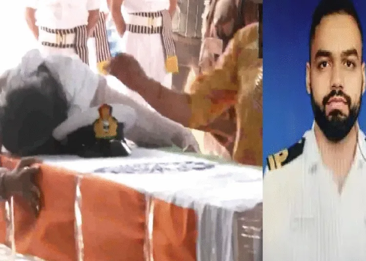 Lieutenant Vinay Narwal wife tearful and emotional farewell