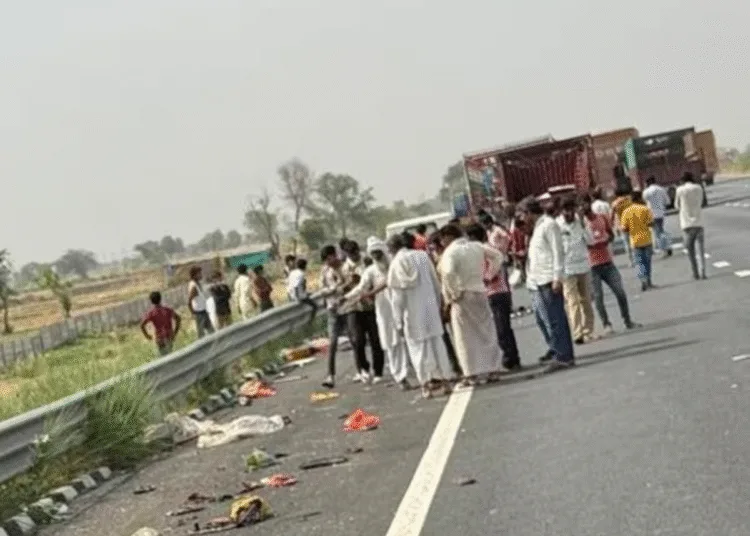 Road accident in Nuh on Delhi-Mumbai Expressway