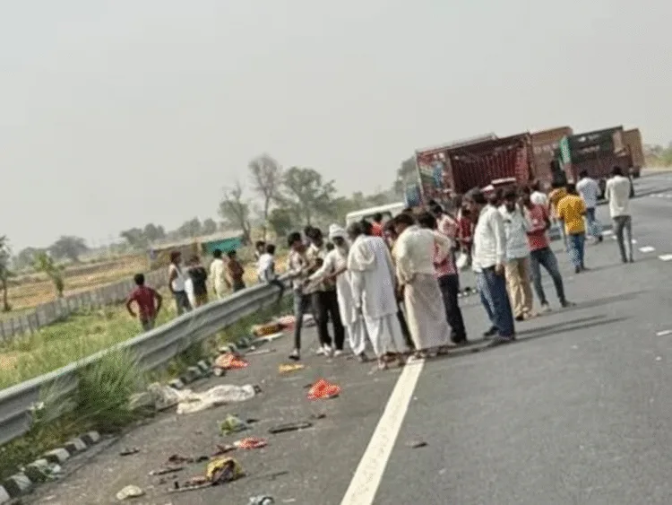 Road accident in Nuh on Delhi-Mumbai Expressway