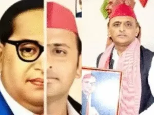 akhilesh yadav with baba saheb