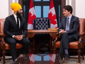 pro khalistan leader jagmeet singh lost in canada and justin trudeau also