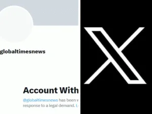 Digital strike on china global times x handle banned in india