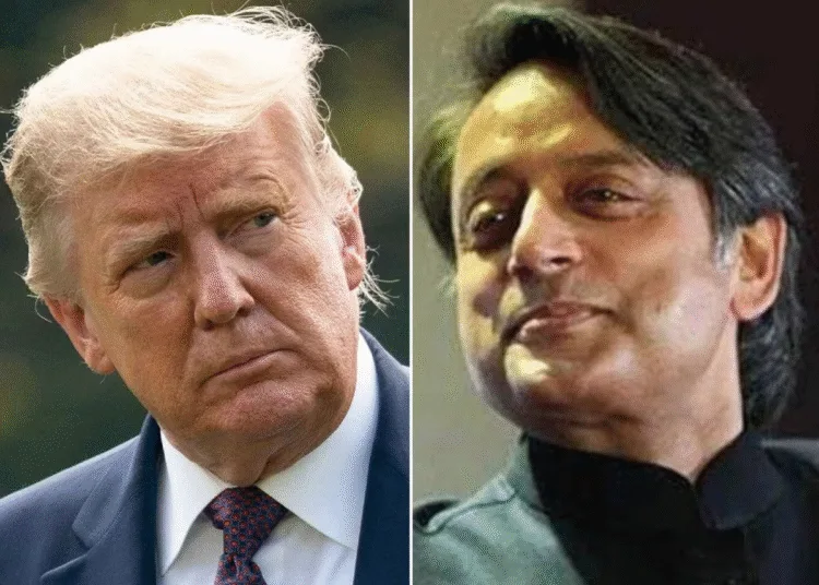Donald trump behind india pakistan ceasefire congress leader shashi tharoor reveal truth