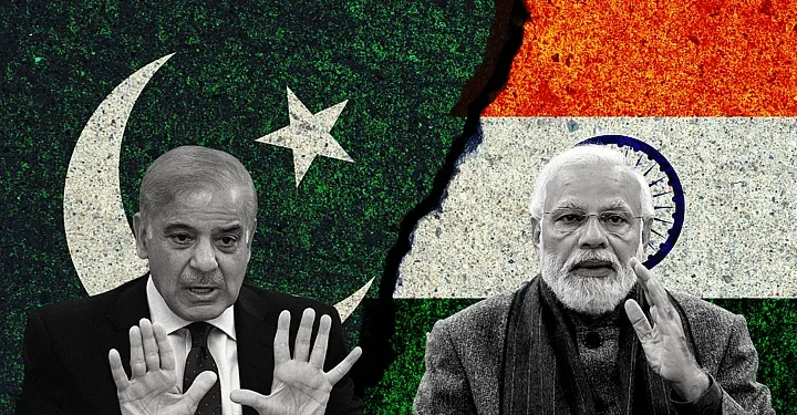 PM Narendra Modi and Pak PM Shehbaz Sharif