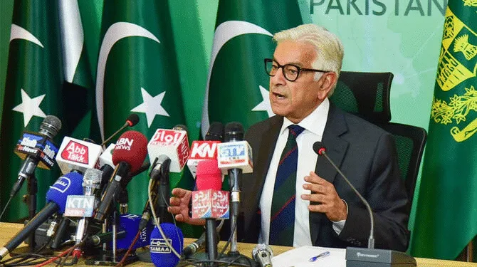 pakistan says ready to wrap tensions if india will stop now defence minister Khawaja Asif statement