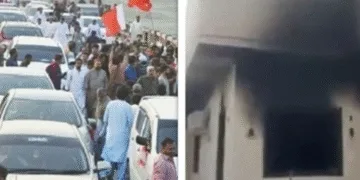 pakistan protest on sindhu river water blazed minister house