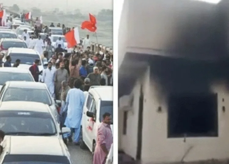 pakistan protest on sindhu river water blazed minister house