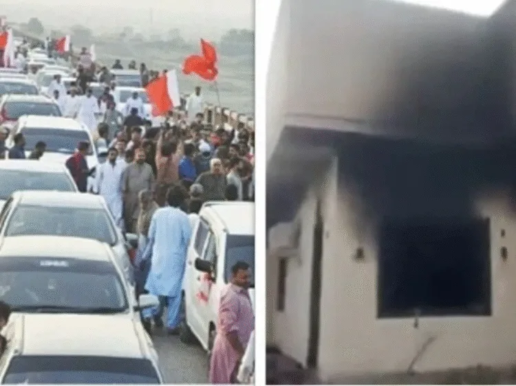 pakistan protest on sindhu river water blazed minister house
