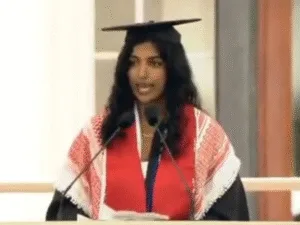 who is indian student megha vemuri who raised free palestine slogan in america mit