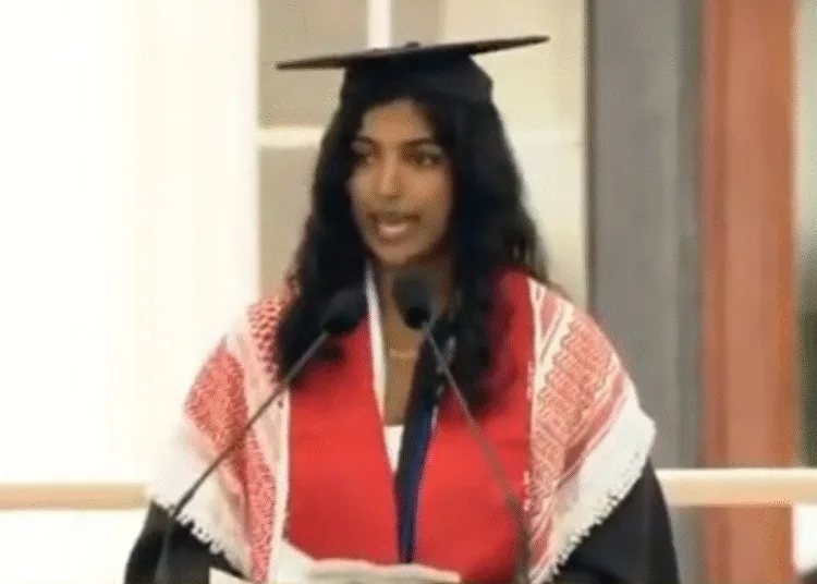 who is indian student megha vemuri who raised free palestine slogan in america mit