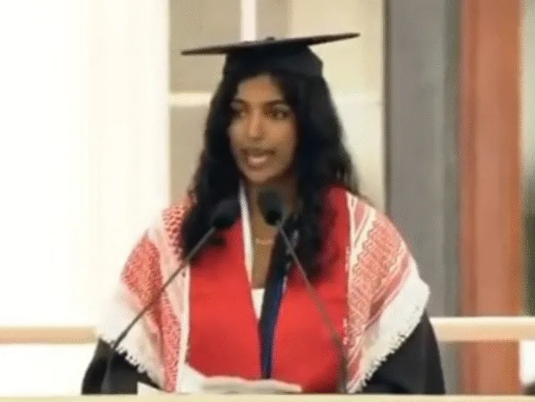 MIT Graduation में भारतीय लड़की ने लगाए 'Free Palestine' के नारे, अमेरिका में मचा बवाल 1 who is indian student megha vemuri who raised free palestine slogan in america mit
