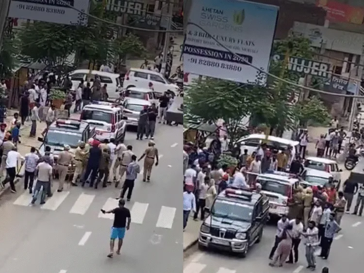 TALWAAR लेकर पुलिस पर टूटा Nihang! मोहाली में हाई-वोल्टेज ड्रामा 1 Nihang his wife held after sword attack on cops in Mohali