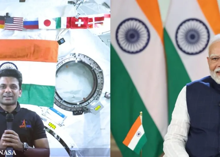 PM Narendra Modi interacts with Group Captain Shubhanshu Shukla aboard the ISS