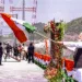 PM Narendra Modi waves the Tiranga as he inaugurates Chenab bridge Anji Bridge in Jammu and Kashmir