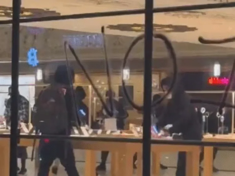 People looted iPhones in Los Angeles protesters vandalized Apple Store