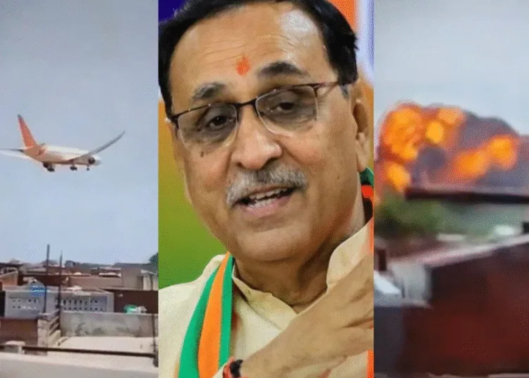 ahmedabad plane crash gujarat former cm vijay rupani and 242 passengers