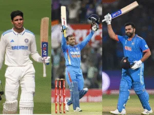 Players who scored double centuries in Tests and ODIs Both only 5 names in the list Ft Shubman Gill Sachin Tendulkar