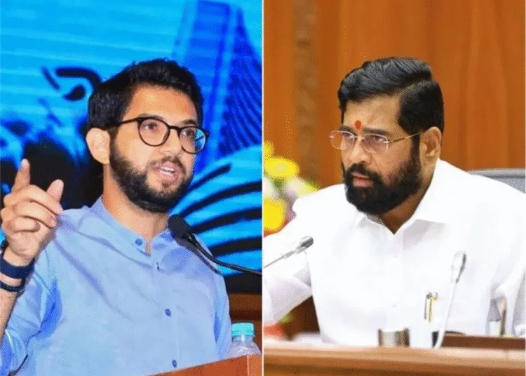 eknath shinde and aaditya thackeray will on one stage with devendra fadnavis