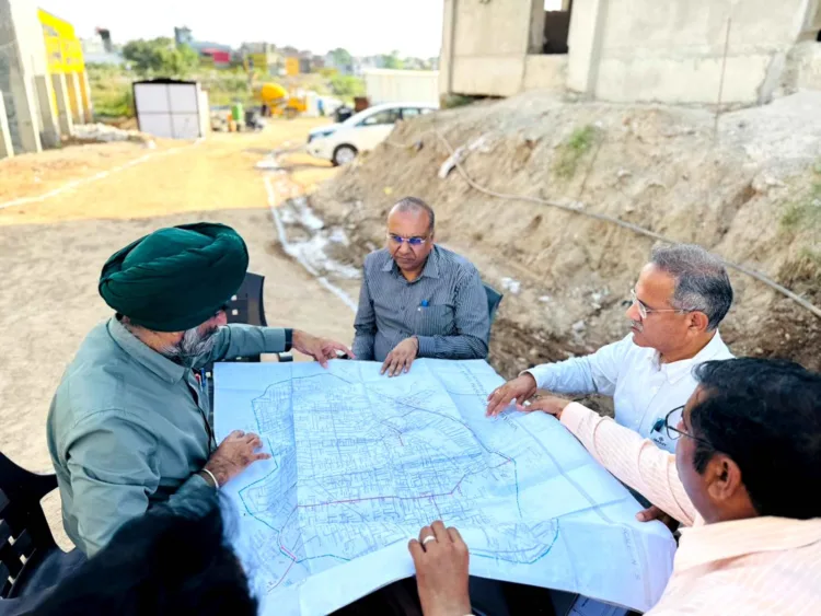 सीवरेज बोर्ड के चेयरमैन डा. एस.एस. आहलूवालिया ने नयागांव में चल रहे प्रोजेक्ट्स का लिया जायज़ा 1 AAP News