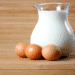 Milk and eggs together