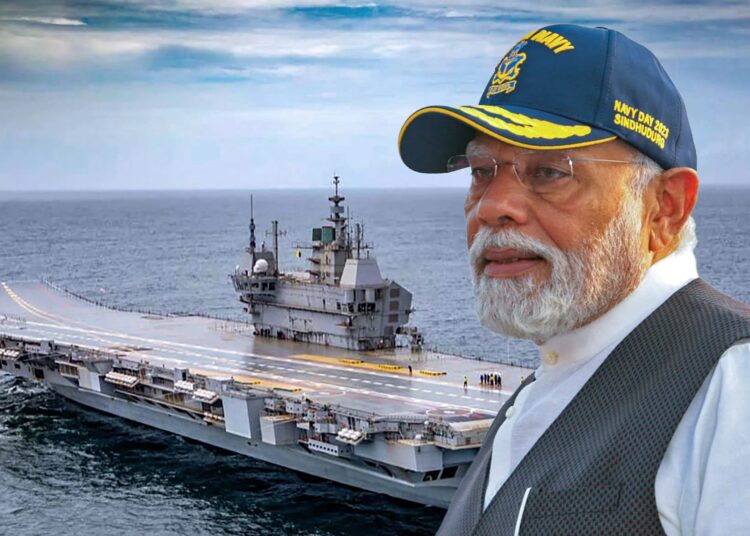 Pm modi tells soldiers on ins vikrant celebrates diwali with navy