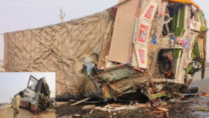 Punjab Truck Roadways Bus Accident Conductor Death