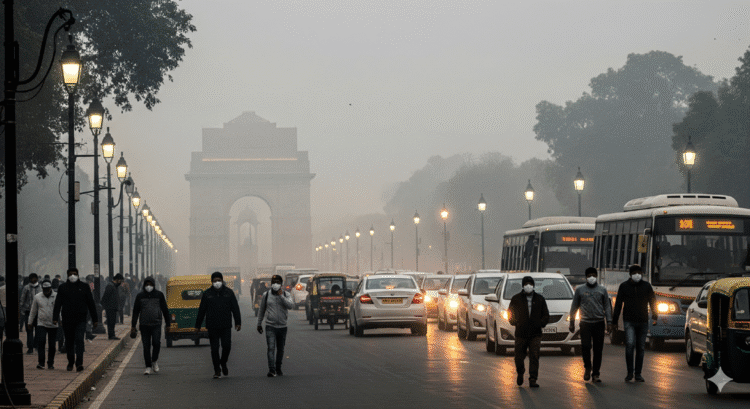Delhi Pollution Crisis : दिल्ली की हवा हुई 'जहरीली', AQI 450 के पार 1 Delhi Air Pollution AQI Update