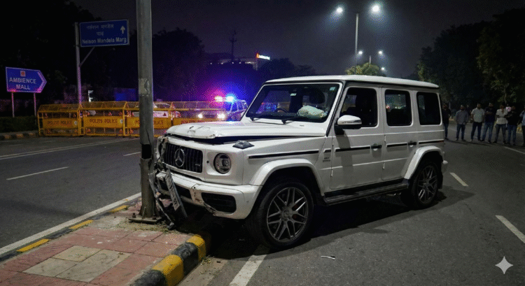 Mercedes Accident in Delhi