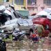 Vehicles lie piled on after flooding caused by Typhoon Kalmaegi in Cebu city, central Philippines, Tuesday, Nov. 4, 2025. (AP Photo/Jacqueline Hernandez)