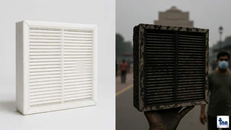 Delhi Air Pollution Reality: 6 महीने में फिल्टर काला, संसद में सरकार का अजीब दावा! 1 Delhi Air Pollution