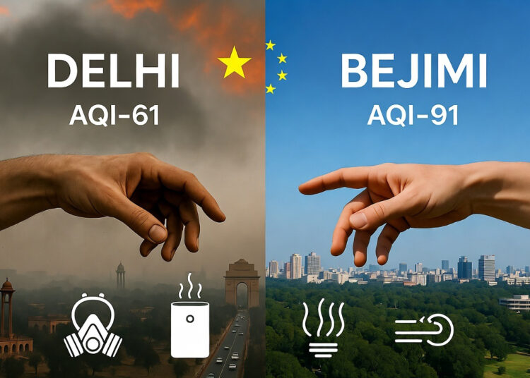 Delhi Air Pollution, Beijing vs Delhi AQI