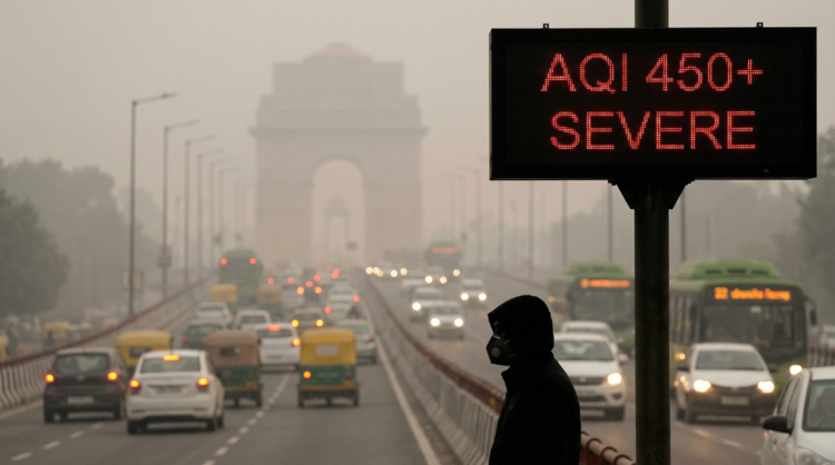 Delhi Pollution & Fog: दिल्ली-एनसीआर में 'ब्लैकआउट' जैसा मंजर, 177 फ्लाइट्स और 50 ट्रेनें रद्द 1 Delhi Pollution & Fog