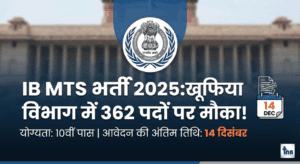 IB MTS Recruitment 2025