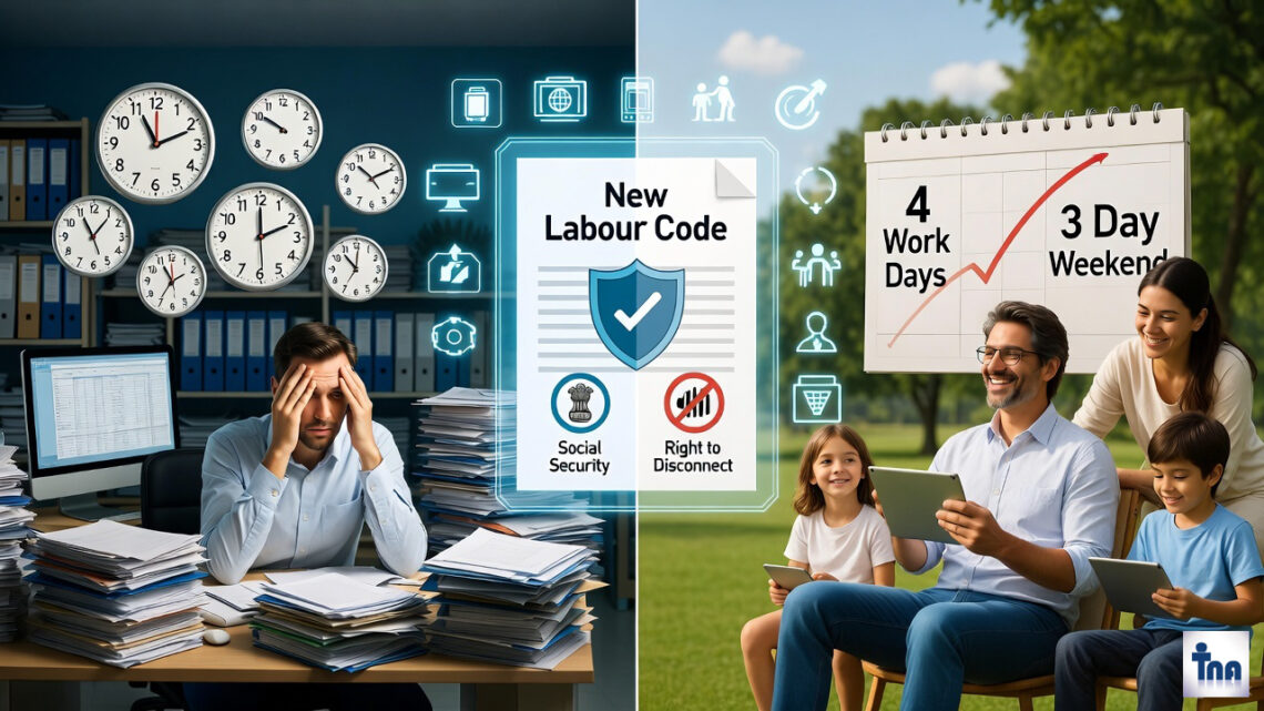 New Labour Code Rules: 4 दिन काम, 3 दिन छुट्टी? अब ऑफिस के बाद बॉस का फोन उठाने की नो टेंशन! 1 New Labour Code Rules
