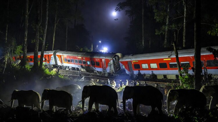 Rajdhani Express Elephant Accident