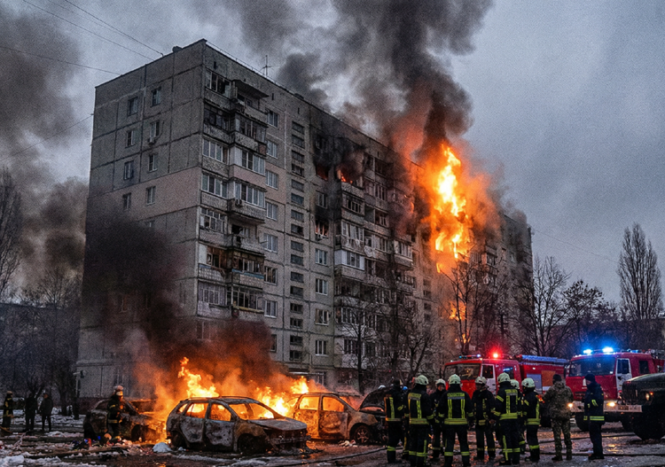 Russia-Ukraine War Drone Attack