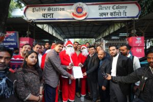 Santa Claus in Police Station