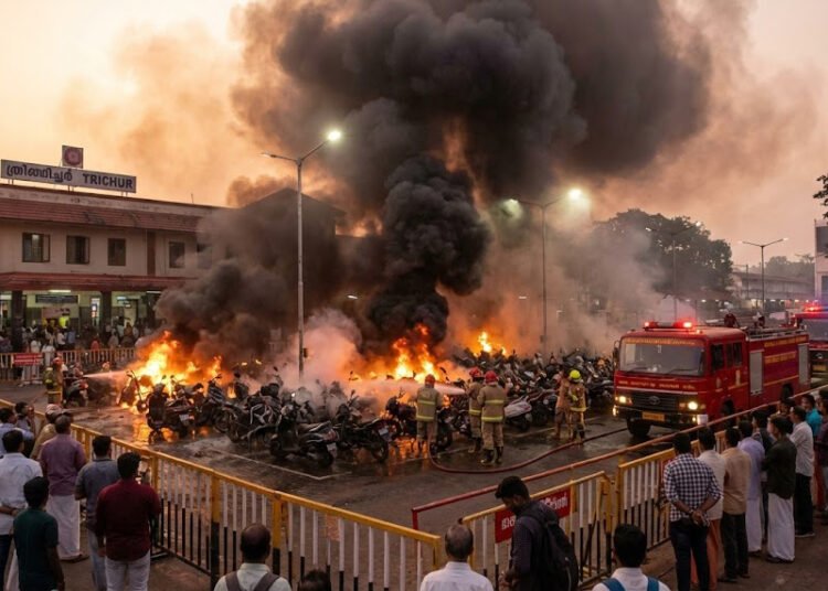 Thrissur Railway Station Fire