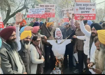 AAP Protests Against Haryana CM Nayab Singh Saini