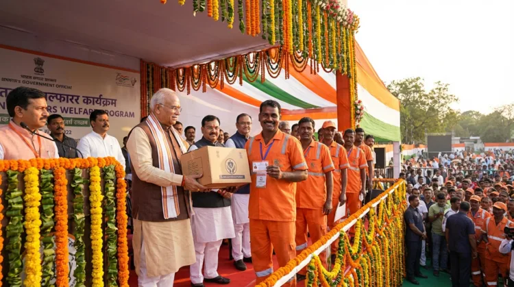 NAMASTE Scheme Pilibhit: सफाई कर्मियों को PPE Kit, Ayushman Card और सिलाई मशीन 1 NAMASTE Scheme Pilibhit