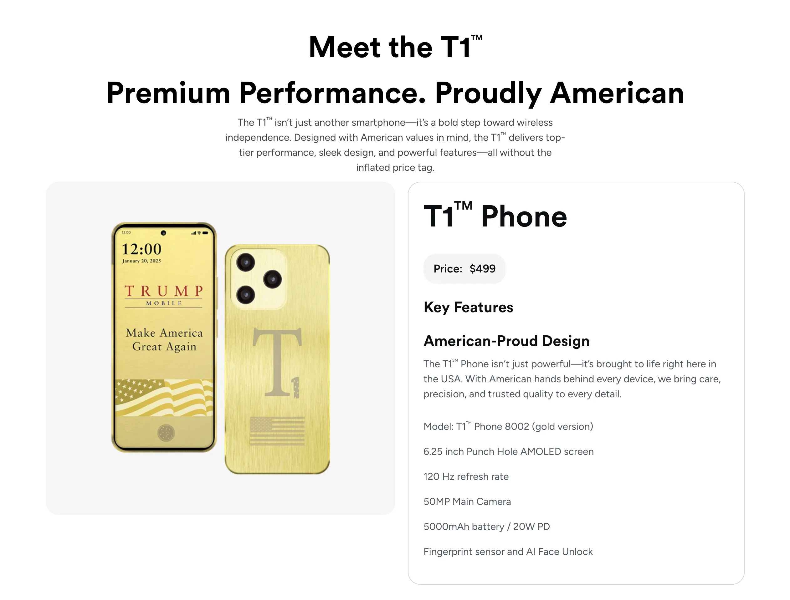 Trump Phone की असली तस्वीरें आईं सामने, Specs में बड़ा बदलाव हुआ! 2 Trump Phone