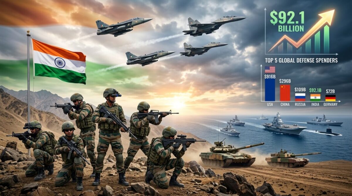 India Fifth Largest Defence Spender