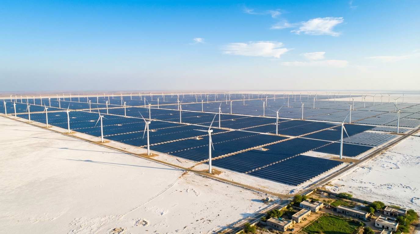 Khavda Renewable Energy Park: बंजर रेगिस्तान में बना दुनिया का सबसे बड़ा ऊर्जा प्लांट, 50 लाख घरों को बिजली 6 Khavda Renewable Energy Park